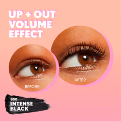 CoverGirl Eye Enhancer  Intense Black  3D Mascara  Curved Fiber Brush  Plant-Based Lifting Wax  For All Lash Types  24-Hour Wear  Transfer-Proof  Flak
