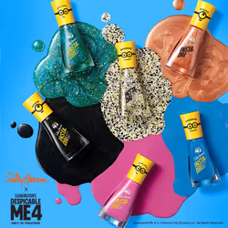 Sally Hansen Insta-Dri X Despicable Me  Gogglicious  Quick Dry  Long Lasting  Streak-Free Shine  Black and Yellow Glitter Nail Polish