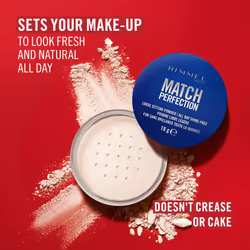 Match Perfection Loose Setting Powder, 002 Translucent Honey, Lightweight & Breathable, Matte Finish, Vegan-Friendly Makeup, 18g