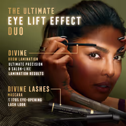 Masterpiece Divine Brow Lamination Gel 004 Dark, 2-Sided Applicator, Salon-Like Lamination, Combs & Lifts, Non-Crunchy But Strong Hold, Eye Lift