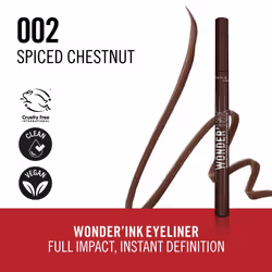Rimmel Wonder'Ink Precision eyeliner 1 ml liquid 002 Spiced Chestnut - Additional view 4