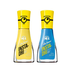 Sally Hansen Insta-Dri X Despicable Me  Hella Yella & Blue All Over  Quick Dry  Long Lasting  Streak-Free Shine  Yellow and Blue Nail Polish Duo