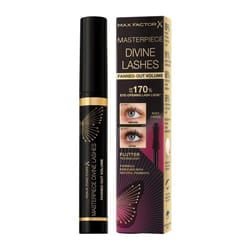 Divine Lashes Mascara Rich Black 001, Ultimate Volume, Flutter Technology, 420-Fibre Silhouette Brush, Smooth & Clump Free, All Day Wear