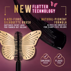 Divine Lashes Mascara Rich Black 001, Ultimate Volume, Flutter Technology, 420-Fibre Silhouette Brush, Smooth & Clump Free, All Day Wear - Additional view 5
