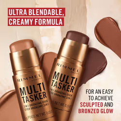Multi Tasker 3 in 1 Bronzing Stick, 001 Light, Sculpted and Bronzed Glow, All-Day Wear, Sheer and Dewy Finish, Infused with Vitamin C & E, Vegan