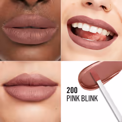 Rimmel London Lasting Mega Matte Liquid Lipstick  Long-Lasting  Hydrating  Vegan Formula - 200 - Pink Blink  0.25oz