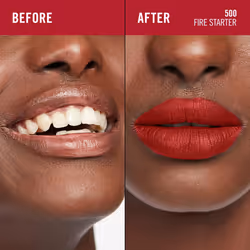 Rimmel London Lasting Mega Matte Liquid Lipstick  Long-Lasting  Hydrating  Vegan Formula - 500 - Fire Starter  0.25oz