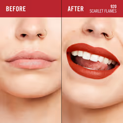 Rimmel London Lasting Mega Matte Liquid Lipstick  Long-Lasting  Hydrating  Vegan Formula - 920 - Scarlet Flames  0.25oz