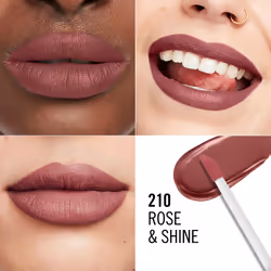 Rimmel London Lasting Mega Matte Liquid Lipstick  Long-Lasting  Hydrating  Vegan Formula - 210 - Rose & Shine  0.25oz