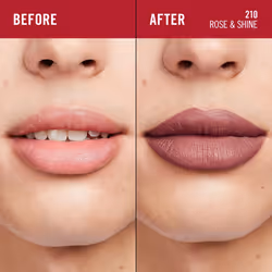 Rimmel London Lasting Mega Matte Liquid Lipstick  Long-Lasting  Hydrating  Vegan Formula - 210 - Rose & Shine  0.25oz