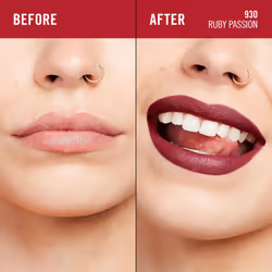 Rimmel London Lasting Mega Matte Liquid Lipstick  Long-Lasting  Hydrating  Vegan Formula - 930 - Ruby Passion  0.25oz