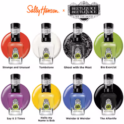 Sally Hansen Miracle Gel, Beetlejuice The Afterlife, Long Lasting, Gel-Like Formula, No UV Lamp Needed, Black Nail Polish
