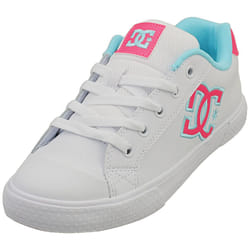 DC Shoes Chelsea Womens Skate Trainers in White Pink - 3
