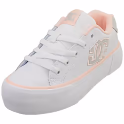 DC Shoes Chelsea Platform Womens Skate Trainers in White Blush - 3
