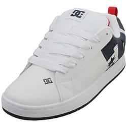 DC Shoes Court Graffik Mens Skate Trainers in White Navy Red - 8