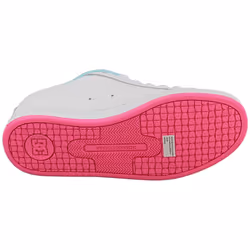 DC Shoes Court Graffik Womens Skate Trainers in White Pink - 4