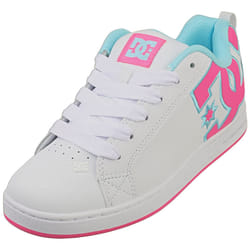 DC Shoes Court Graffik Womens Skate Trainers in White Pink - 5.5