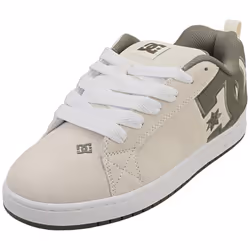 DC Shoes Court Graffik Se Mens Skate Trainers in Off White Olive - 7.5 UK