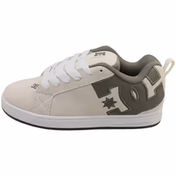 DC Shoes Court Graffik Se Mens Skate Trainers in Off White Olive - 7.5 UK