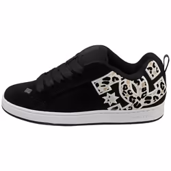 DC Shoes Court Graffik Womens Skate Trainers in Black Leopard - 6.5