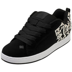 DC Shoes Court Graffik Womens Skate Trainers in Black Leopard - 7.5