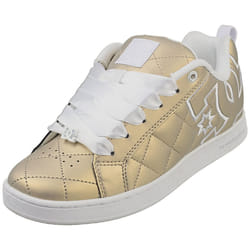 DC Shoes Court Graffik Womens Skate Trainers in Gold - 5.5