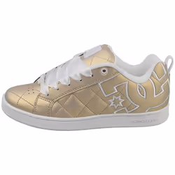 DC Shoes Court Graffik Womens Skate Trainers in Gold - 5.5
