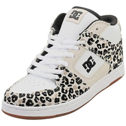 DC Shoes Manteca 4 Mid Lx Womens Skate Trainers in White Leopard - 4