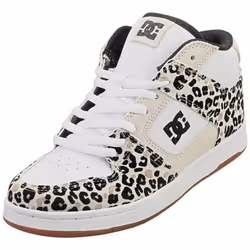 DC Shoes Manteca 4 Mid Lx Womens Skate Trainers in White Leopard - 5.5