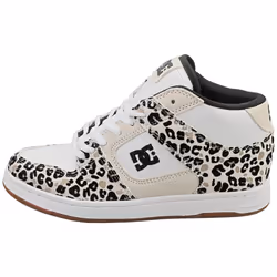 DC Shoes Manteca 4 Mid Lx Womens Skate Trainers in White Leopard - 5.5