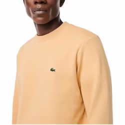 Lacoste Mens Fleece Sweatshirt Knitted Jumper - Beige, S