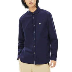 LACOSTE CH4976-423 Mens Oxford Shirts Casual Top - Navy Blue, M