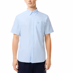 LACOSTE CH8522 Mens Shirts Short Sleeve Casual Tops - Pastel Blue, S