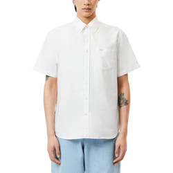 LACOSTE CH8522 Mens Shirts Short Sleeve Casual Tops - White, S
