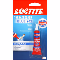 Loctite  Heavy Duty Threadlocker, 0.2 oz, Blue 242, Single