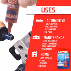 Loctite  Heavy Duty Threadlocker, 0.2 oz, Blue 242, Single