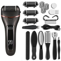 Electric Foot File Callus Remover For Feet Rechargeable Foot Care Pedicure Kit Professional Foot Spa Kit For Remove Cracked Heels Callu - black, 1 set