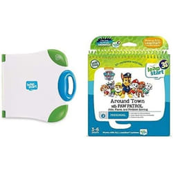 LeapFrog LeapStart Electronic Book, Playbook Toy for Toddler and Pre School Boys & Girls 2, 3, 4, 5, 6, 7 Year Olds, Green & Preschool: Around Town wi