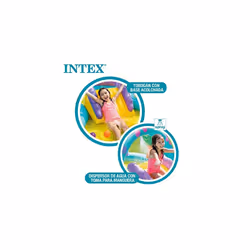Intex Dinoland Play Center Inflatable Water Play Center, Assorted Model (with and without volcano), Multicoloured, 333x229x112 cm, 280 Litre
