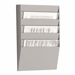 PaperFlow K500002, Polystyrene, Grey, Matte, 3 shelves, Rectangle, 79 mm