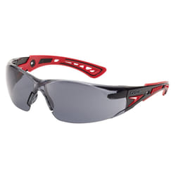Bolle RUSH+ RUSHPPSF Safety Glasses - Red/Black Temples Smoke Lens - Without foam & strap kit