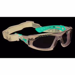 Bolle RUSH+ Safety Glasses Red/Black Temples + Foam & Strap Clear Lens