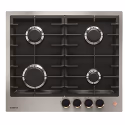 De Dietrich DPE7620XF, Black, Built-in, 60 cm, Gas, Stainless steel, 4 zone(s)
