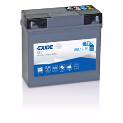 Exide GEL GEL12-19, Gel, 19 Ah, 12 V, 170 A, Motorcycle, Maintenance Free