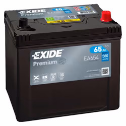 Exide Premium EA654, EFB (Enhanced Flooded Battery), 65 Ah, 12 V, 580 A, Car, Maintenance Free