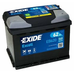 Exide Excell EB620 vehicle battery Sealed Lead Acid (VRLA) 62 Ah 12 V 540 A Car
