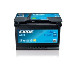 Exide EK620 vehicle battery AGM (Absorbed Glass Mat) 62 Ah 12 V 680 A Car