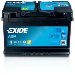 Exide EK720 vehicle battery AGM (Absorbed Glass Mat) 72 Ah 12 V 760 A Car