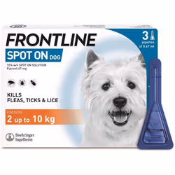 Frontline Spot On Small Dog 0-10kg 3 Pipettes