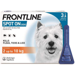 Frontline Spot On Small Dog 0-10kg 3 Pipettes